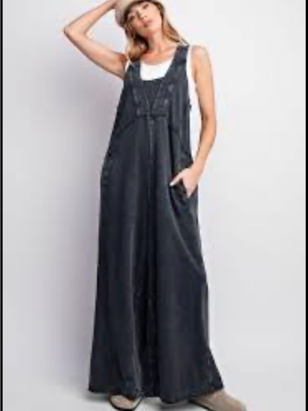 easel magical muse mineral wash Wide-Leg Overalls/jumpsuit